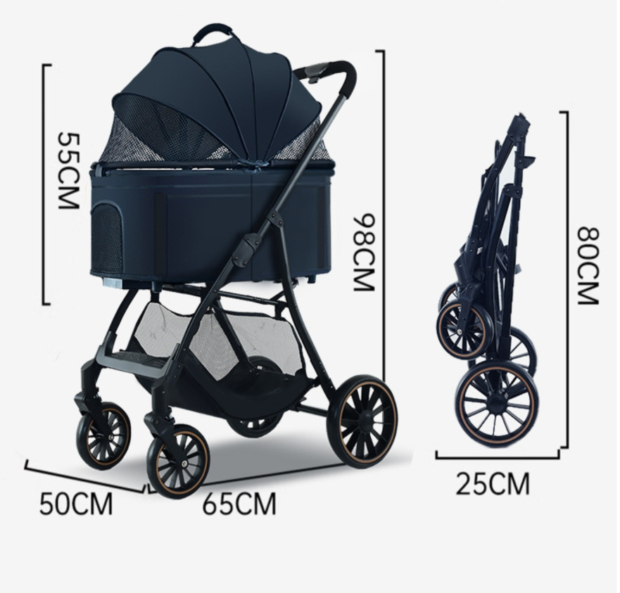 The 2-in-1 Convertible Twin Pet Stroller is the Ultimate Synthesis of Stroller & Carrier The 2-in-1 Convertible Twin Pet Stroller is the Ultimate Synthesis of Stroller & Carrier