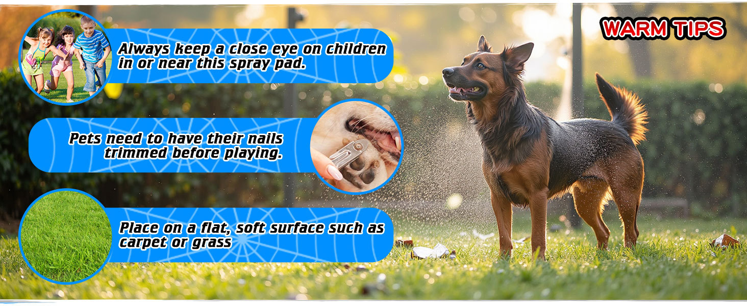 Customizable Non-Slip Sprinkler Mat – Dog & Kid Outdoor Water Play Pad with Spider Web Design Customizable Non-Slip Sprinkler Mat – Dog & Kid Outdoor Water Play Pad with Spider Web Design